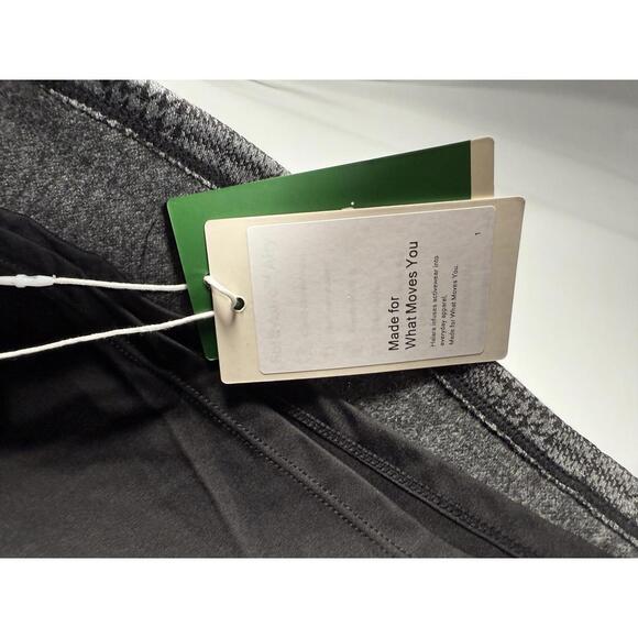 NWT Halara High Waisted 2-in-1 Houndstooth Plaid Mini Skirt Charcoal Black L - Picture 10 of 13